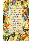 Bless Thee and Keep Thee - PDF: Grace your home with this delightful blessing prayer accented with fruits and birds and framed with autumn leaves.
