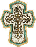 Layered Cross - PDF: Add to your faith-based décor with this distressed, layered cross featuring a scrolling metal cross appliqué on the front. Green verdigris, oxidized metal and lot's of weathered wood, makes this a beautiful addition to any room. Give this thoughtful cross stitch for birthdays, religious occasions or just because you want to share the gift of love.
