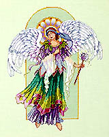 ON GOASSMER WINGS, ANGEL OF THE UNIVERSE! A heaven-sent emissary hovers nearby to guard your days and ways. Aspiring to charming heights and certain to win your heart, our elegant angel spreads her wings that dazzle with sparkling iridescence.