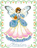 Birthday Faeries October - PDF: Who is that lovely masked Fairy? Why she’s the October Birthday Fairy. She’s ready to serve you a treat from her Jack-O-Lantern she’s holding. One in a series of twelve faeries.