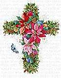 Winter Floral Cross - PDF: Winter Floral Cross is as beautiful as those Holiday flowers in & outside your door.