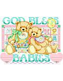 God Bless Babies Birth Record - PDF: News this big should be beautiful! Celebrate the arrival of your little bundle of joy with this adorable Birth Announcement!