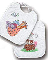Noah's Ark Bibs are full of fun with the brightly colored animals. Design includes a cheery rainbow with sunshine smiles that will surely bring a smile to your young eater.