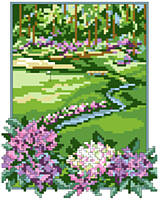 Take a swing at this design for cross-stitch and make a hole-in-one. 
Tee-off with your favorite golfer in mind. 
