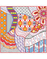Why should coloring book fans have all the fun?  
Artists of all backgrounds will love seeing the world through a doodler's eyes thanks to Linda Gillum's Dazzling doodle collection for cross stitch.
