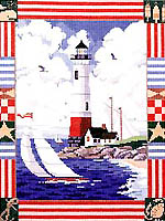 This charming and peaceful nautical scene is reminiscent of New England. What a wonderful accent it would make in a beach home!