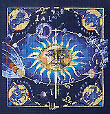 Face each day with cheerful optimism! This Counted Cross-Stitch design will spread celestial charm with its sun-burst of radiance! A fabulous accent for your home or a "heavenly" gift for the starry-eyed and all who light up your life.
