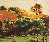 At day's end shadows are cast as the sun passes over yonder hill!