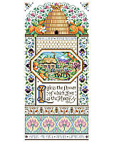 A beautiful Beehive motif graces this sampler from Sandy Orton.