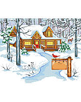 Enjoy the natural beauty of winter snuggled up by the fire in our Cabin In The Woods. 