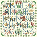 Nature's Alphabet: Stitch this charming sampler with a Nature theme.