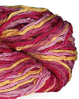 In 8 variegated colors, this Bamboo and superwash merino yarn has a luxurious drape, worsted weight for great versatility.