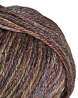 This is a fascinating blend of Superwash Merino, Linen and Silk, in 14 solid and variegated colors of DK weight yarn. Excellent for sweaters and your home.