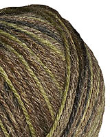 This is a fascinating blend of Superwash Merino, Linen and Silk, in 14 solid and variegated colors of DK weight yarn. Excellent for sweaters and your home.