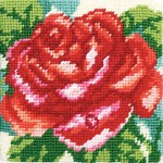 Barbara Baatz Hillman Rose Needlepoint