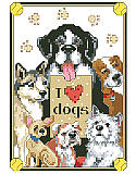 I Love Dogs - PDF: Can't love them enough! This clever canine cross stitch design with six adorable dogs has everything you need to add dog-loving personality to your home! The vibrant colors and whimsical pups brighten your home and your day! Enjoy stitching them for yourself or as gifts for your pup-loving friends and family.