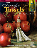 Master the basics of tassel making with the clever tips and quick tricks presented in this new book by Nancy Nehring. You'll learn how professional designers create stunning effects in minutes. A range of styles highlight each section with designs that use unique materials like metallic yarn and gimp jasmine.
