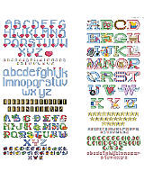 This fun collection provides you with wonderful and elaborate letter designs that can be used to personalize a name sign, bed linens, garments, towels, book marks and other accessories. Fun and funky, from hearts, watermelons, toys and produce, these designs are sure to bring a smile to your face!
