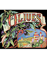 Add some rustic Italian charm to your home with this colorful olive crate label art. A touch of Tuscany is captured in the scene surrounded by plump ripe olives. The perfect touch for your kitchen or dining area with this dramatic design by Barbara Baatz Hillman.
