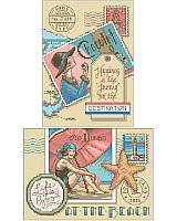 Cross stitch your heart out, mon cheri! These stunning Paris postcards are the perfect way to commemorate a fun trip to France or to decorate a Parisian-themed room. With sentiments like "Happiness is the journey, not the destination", and details like the Eiffel tower, maps, beaches, stylish women, chocolate, and more, these designs are sure to add some French flair to your decor!  
Enjoy stitching them for yourself or as gifts for the Francophile in your life!