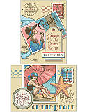 Vintage Postcards - PDF: Cross stitch your heart out, mon cheri! These stunning Paris postcards are the perfect way to commemorate a fun trip to France or to decorate a Parisian-themed room. With sentiments like "Happiness is the journey, not the destination", and details like the Eiffel tower, maps, beaches, stylish women, chocolate, and more, these designs are sure to add some French flair to your decor!  
Enjoy stitching them for yourself or as gifts for the Francophile in your life!