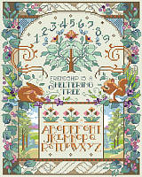 Our classic, art nouveau inspired  Friendship Sampler is here! Bursting with the rich hues of nature, bring the outdoors inside with a lush tree in the center surrounded by a border of leaves, critters, and a multitude of details. And the beautiful quote: Friendship is a sheltering tree shares a thoughtful sentiment, which makes this piece the perfect friendship gift for birthdays, holidays, or “just because”. Perfect for the sampler lover.