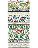 English Sampler - PDF: From the Kooler Design Studio vault, add this timeless treasure to your family's collection! A band Sampler inspired by the golden age of English needlework during the 1600’s, contains a dozen specialty stitches typically used in samplers from this period.
