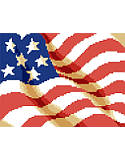 Old Glory Big Stitch - PDF: Old Glory flag is truly waving with American Pride.