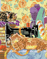 Cats in the Sewing Room