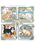 Four Seasons Cats - PDF: Here's a purr-fect way to celebrate all the seasons!
This enchanting design depicts four scenes of our adored cats at play through all the seasons of the year.  
