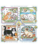 Four Seasons Cats - PDF: Here's a purr-fect way to celebrate all the seasons!
This enchanting design depicts four scenes of our adored cats at play through all the seasons of the year.  
