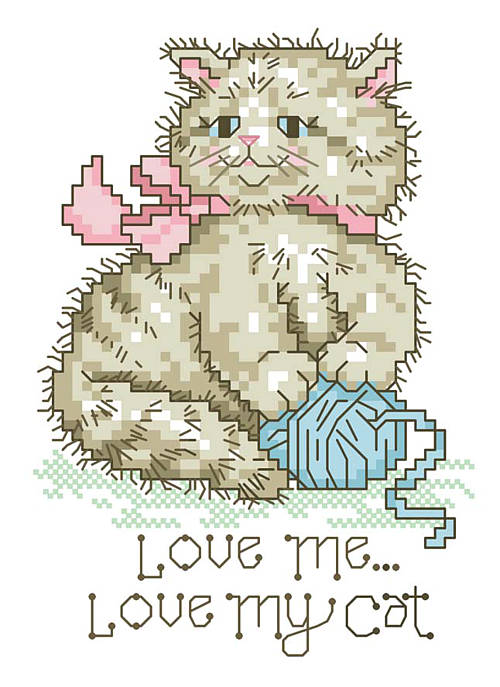 Love Me, Love My Cat Stitch Kit