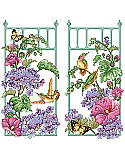 Morning Dew Pair - PDF: Morning is such a peaceful time of day, time to take in all the beautiful sights of nature while enjoying that first cup of fresh roast coffee. This pair captures that moment and lets you embrace it. Features hummingbirds diligently exploring the fresh flowers at daybreak.