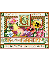 Nothing's quite so uplifting as a garden in bloom! This cross stitch will add cheery warmth to your home!
This is a charming floral piece, highlighted by vibrant colors and a unique alphabet-inspired "G" motif.
Makes a wonderful gift for the gardener in your life, Mother’s Day, housewarmings, birthdays, or ‘just because.’
