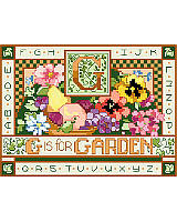 Nothing's quite so uplifting as a garden in bloom! This cross stitch will add cheery warmth to your home!
This is a charming floral piece, highlighted by vibrant colors and a unique alphabet-inspired "G" motif.
Makes a wonderful gift for the gardener in your life, Mother’s Day, housewarmings, birthdays, or ‘just because.’
