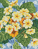 Primrose Path - PDF: Here is another gorgeous classic floral design by our designer Barbara Baatz Hillman that just pops with brilliance.
