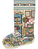 Stitcher's Studio Heirloom Stocking - PDF: This stocking is another of our coveted Heirloom Stockings designed by Sandy Orton and is designed for the stitcher in your life! A stunningly detailed Victorian design that is perfect for the holidays!
