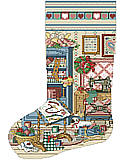 Stitcher's Studio Heirloom Stocking - PDF: This stocking is another of our coveted Heirloom Stockings designed by Sandy Orton and is designed for the stitcher in your life! A stunningly detailed Victorian design that is perfect for the holidays!
