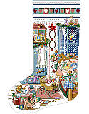 Sugar & Spice Heirloom Stocking - PDF: Little girls room is a feminine and elaborate setting.