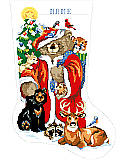 Teddy Bear and Friends Stocking - PDF: If you're spending your holiday season curled up in a cozy cabin in the woods
(or even if you just wish you were) then this woodland stocking is perfect for you. 
