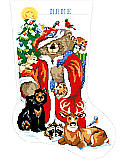 Teddy Bear and Friends Stocking - PDF: If you're spending your holiday season curled up in a cozy cabin in the woods
(or even if you just wish you were) then this woodland stocking is perfect for you. 
