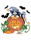 Cat, Bats & Pumpkin - PDF