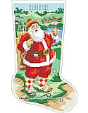 Golfing Santa Stocking - Chart