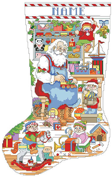  Counted Cross Stitch Christmas Stocking Patterns PDF