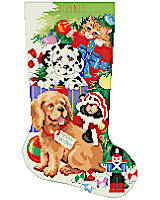 The Pawfect gift! Calling all puppy and kitten lovers - this design is tailor made for you. Three adorable little critters play under the Christmas tree and open gifts on Christmas day. Festive and fun, these little animals will steal your he