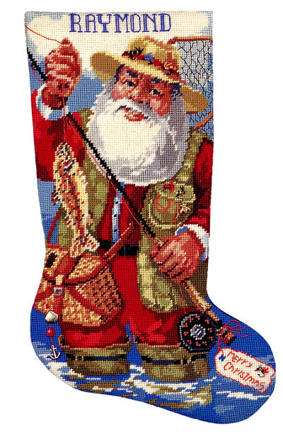 Kooler Design Studio - Fishing Santa Stocking