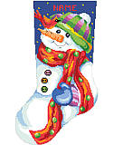 Jolly Snowman Stocking - PDF