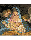 Madonna and Angels - PDF: This beautiful Madonna holds the newborn king as angels look on with soulful eyes. This gorgeous and inspirational masterpiece is great for Christmas, Mother’s Day or to commemorate any of a faithful one’s special occasions. Stands out in any collection and looks wonderful with any home décor theme. A true heirloom. 
