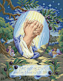 Matthew 26:39 - PDF: "Yet not as I will, but as you will.” This humble cross stitch can comfort anyone searching for the quiet serenity that prayer and meditation can bring. Share a sense of inner calm with this intricate design in cool tones of blue, lavender and green, featuring praying hands surrounded by an olive tree and depicting the inspiring bible verse.