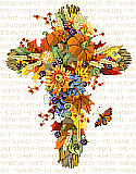 Fall Floral Cross - PDF